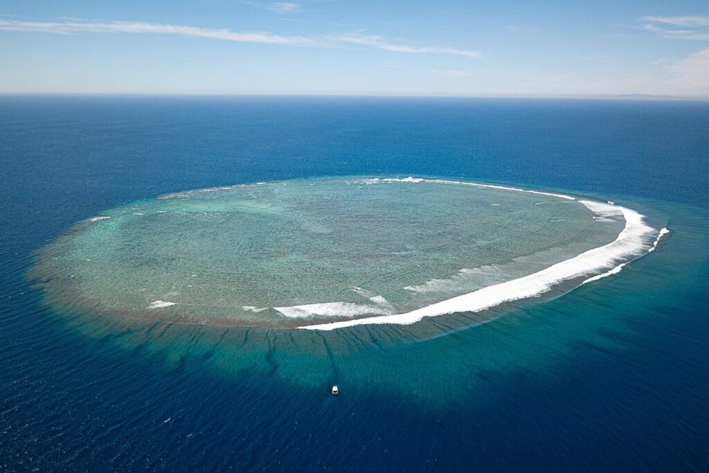 Aerial photo of Cakau Leka Leka reef