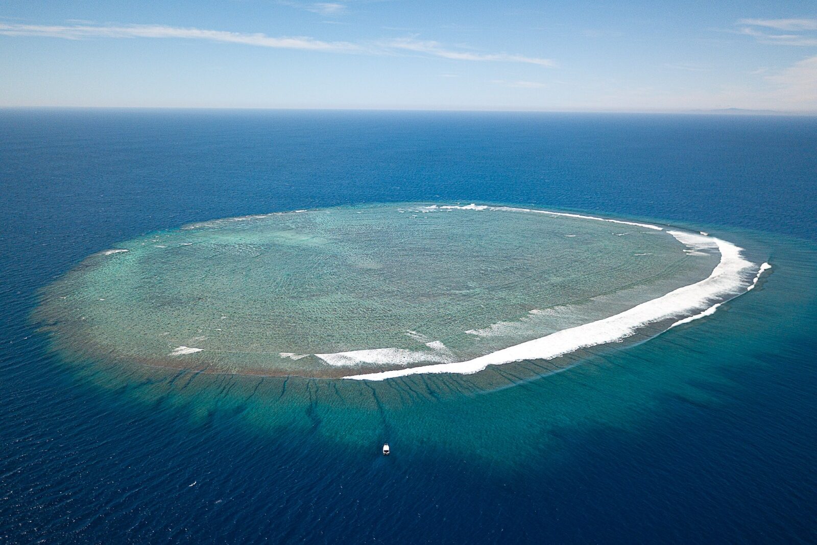 Aerial photo of Cakau Leka Leka reef