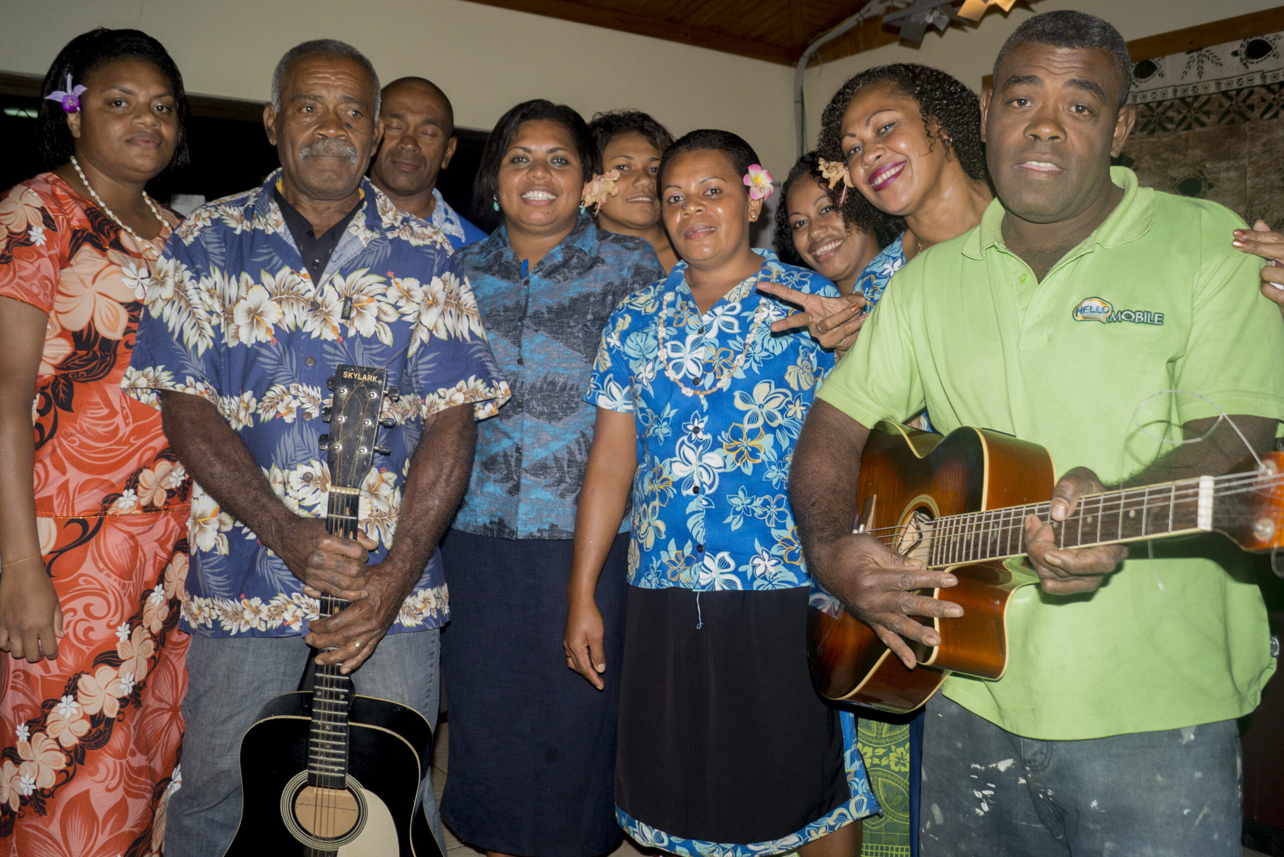Friendly Fijian people at Waidroka