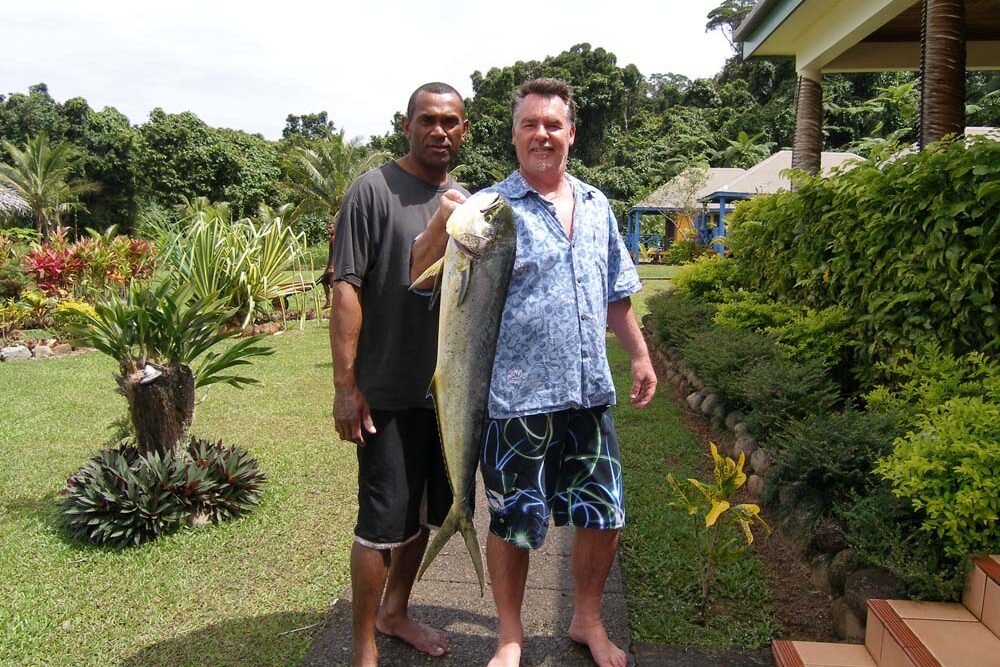 Fisherman caught a mahi mahi