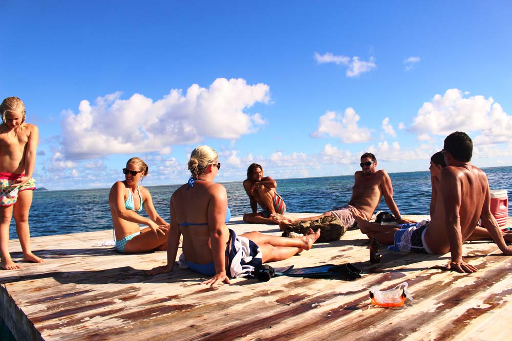 Fun relaxing on the dock