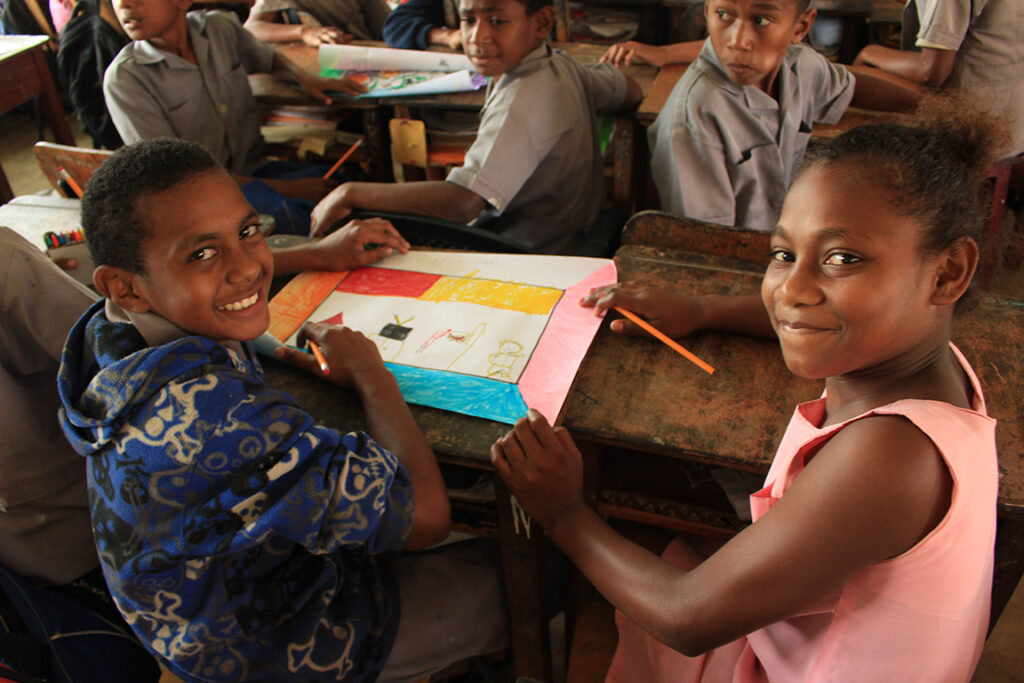 Fijian children in school