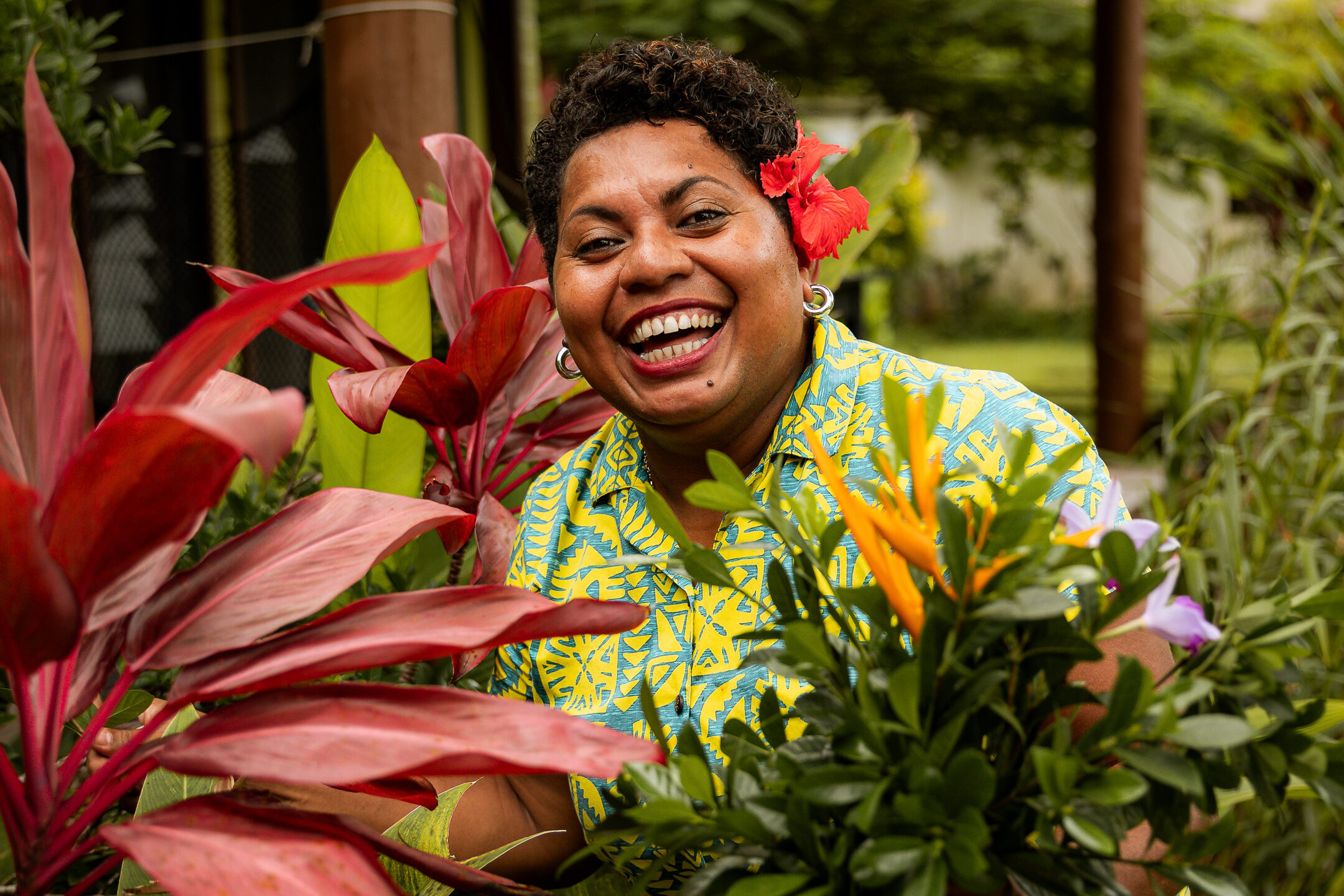 Lovely Fijian woman smiling