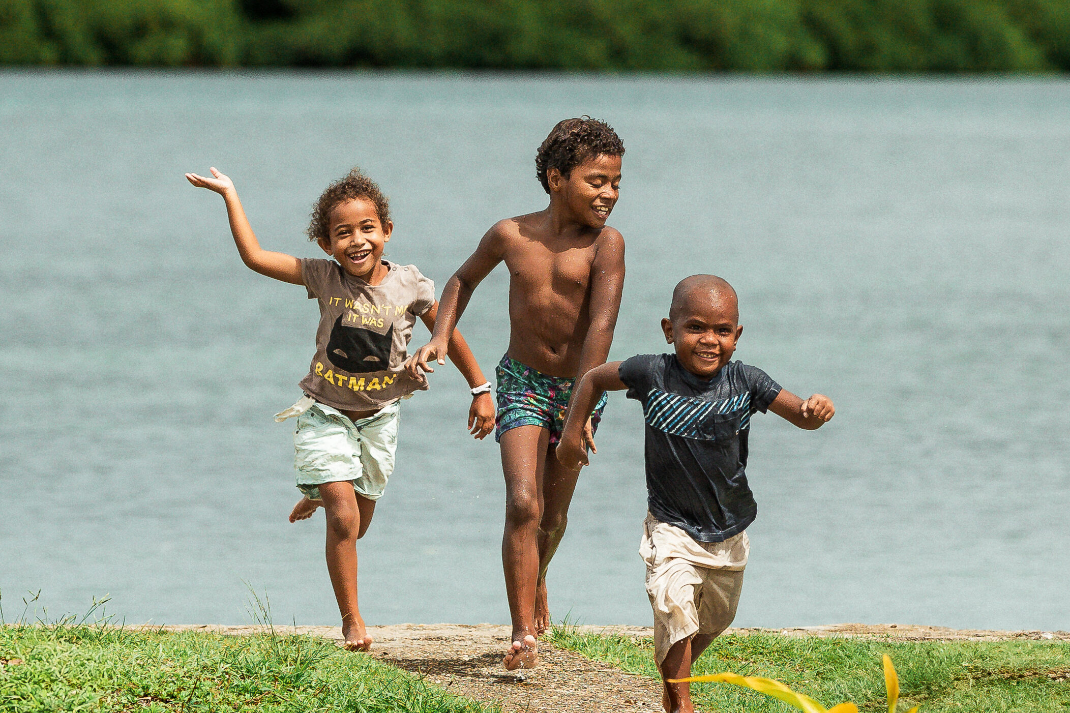 Local Fijian children playing