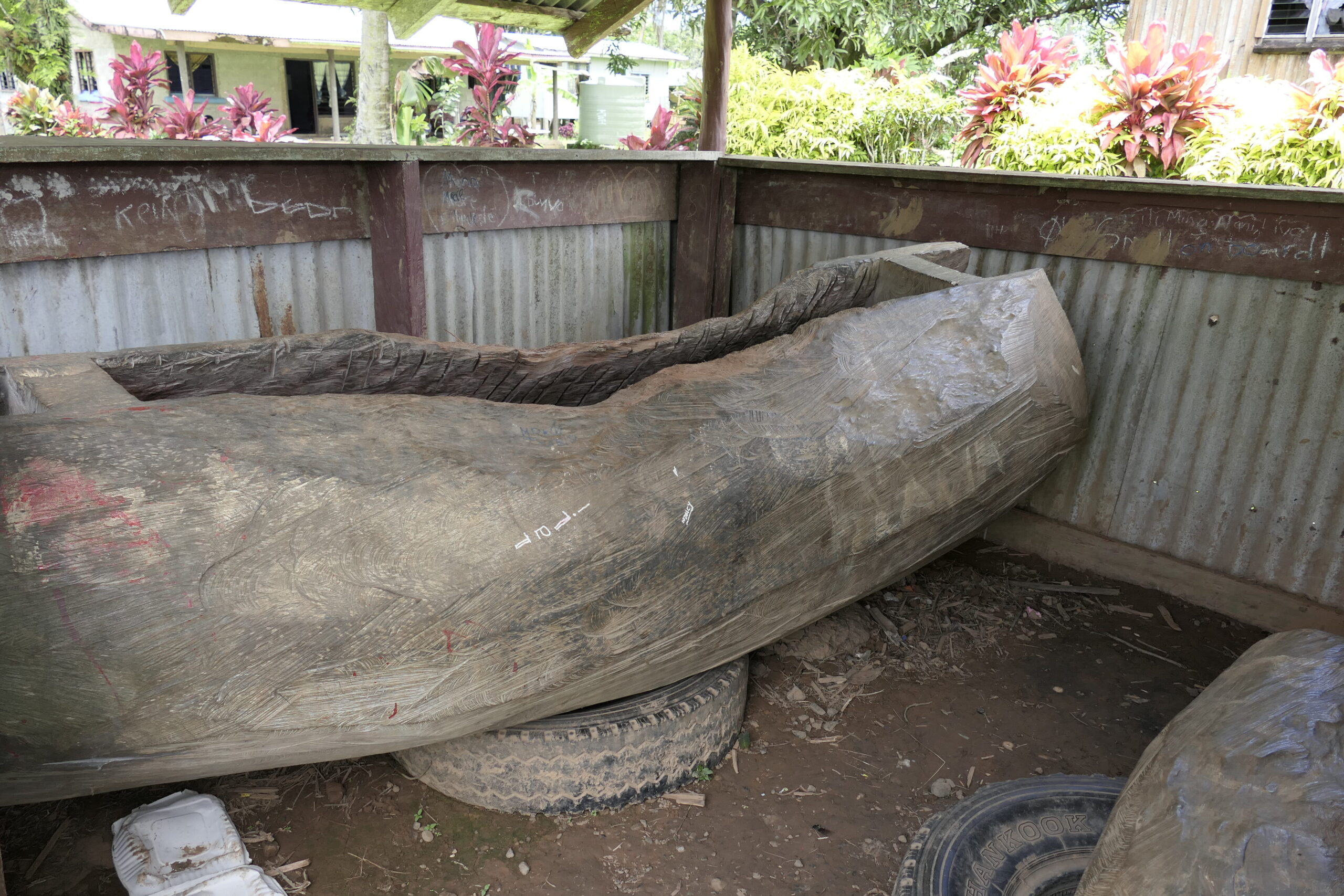 Hand made Fijian canoe
